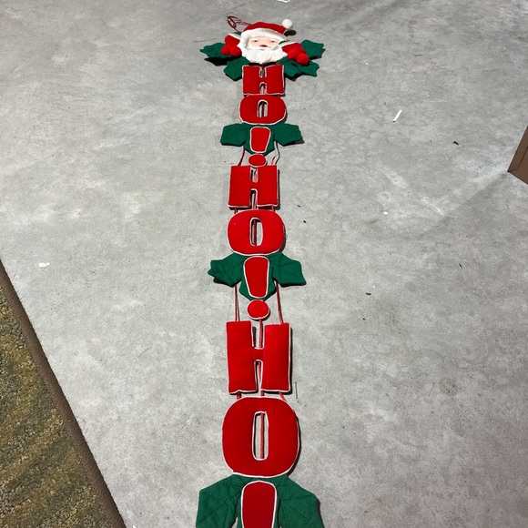 Other - Santa Claus Red and Green Holiday Wall Hanging